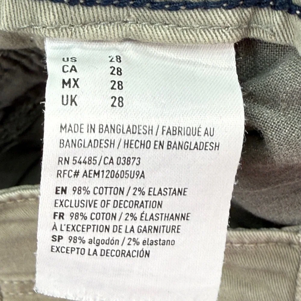 American Eagle Cargo Shorts Mens 28 Khaki Tan Extreme Flex Classic Utility 9in